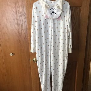Polka dot teddy adult onsie size xl